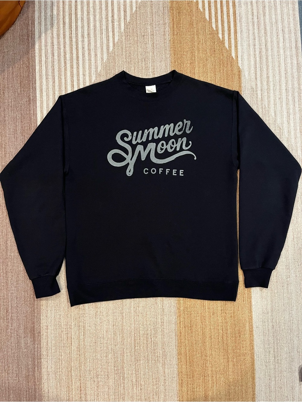 Summer Moon Coffee crewneck sweatshirt black oversized women’s medium